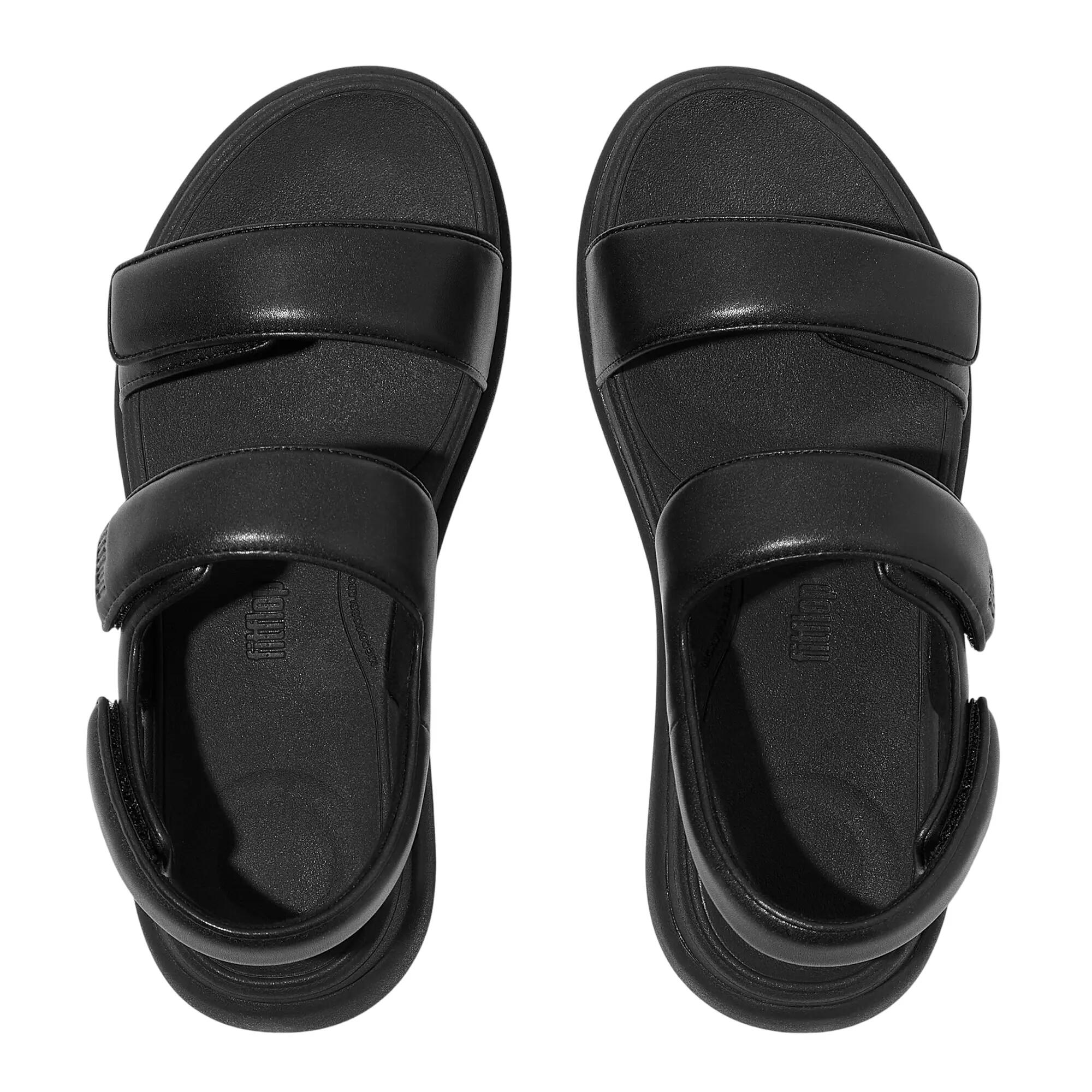 FMode Go Backstrap platte sandalen voor dames (Allemaal zwart) 3/5