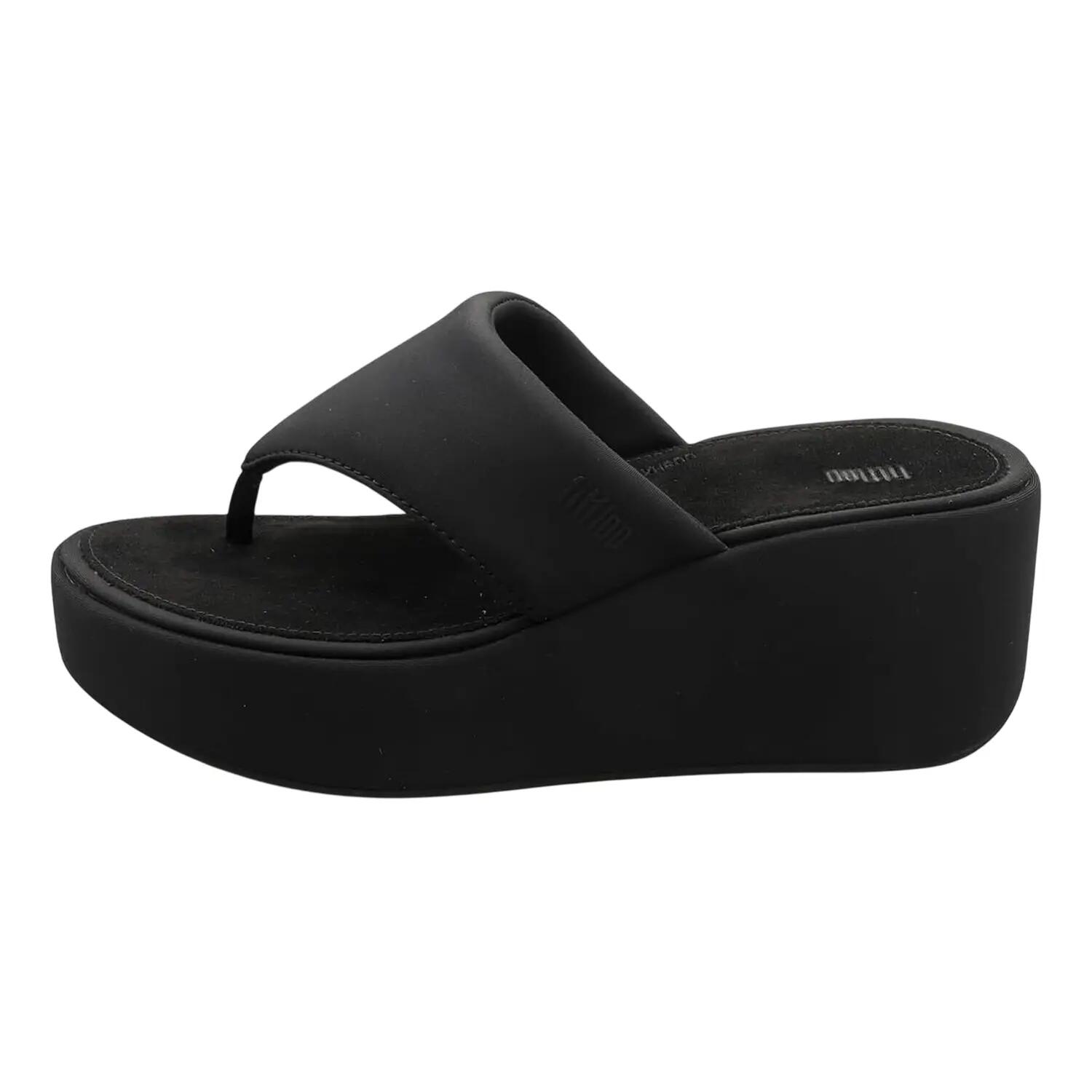 Sandalen met sleehak voor dames (Allemaal zwart) 3/5