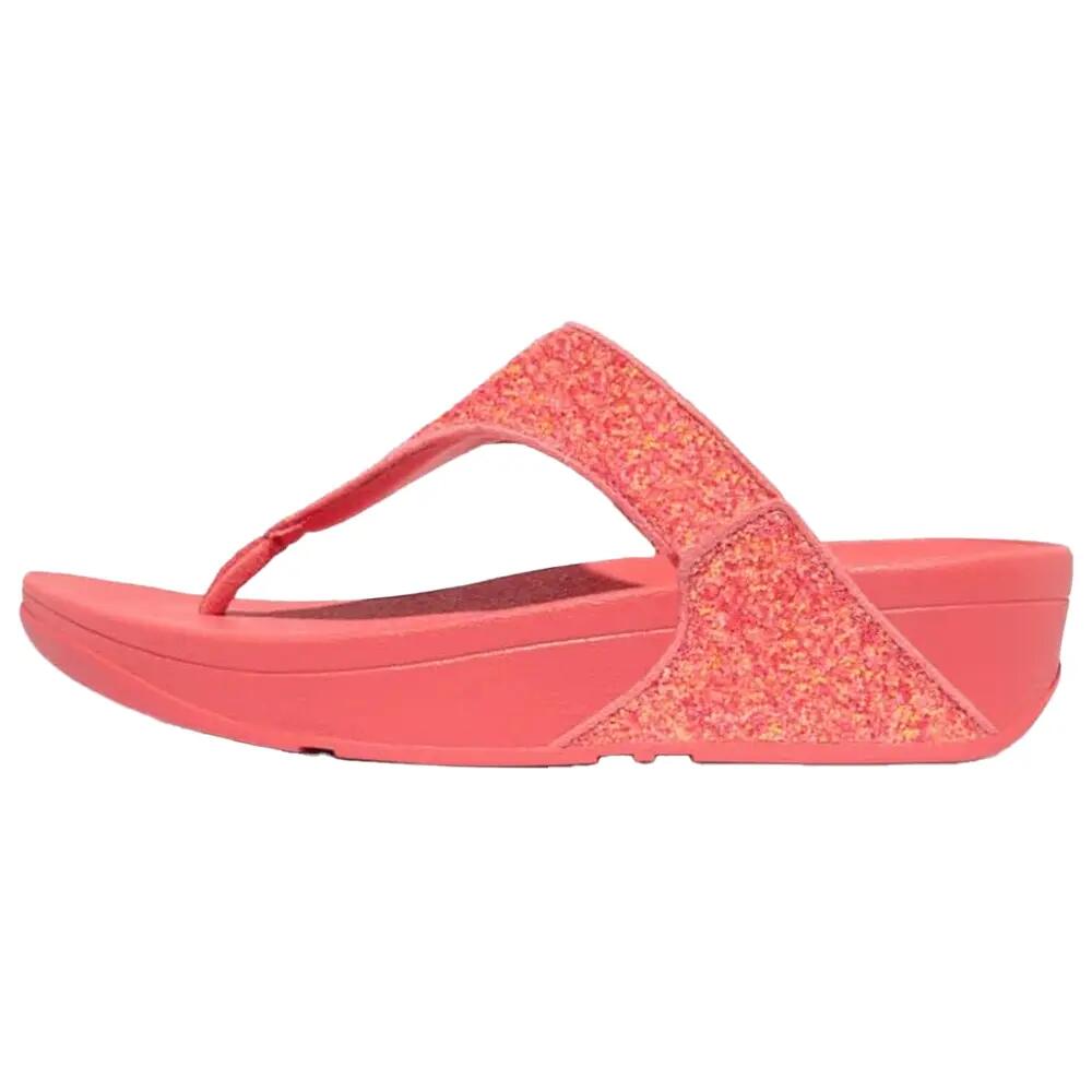 Lulusandalen met glitters en teenslippers voor dames (Rosé Koraal) 2/5