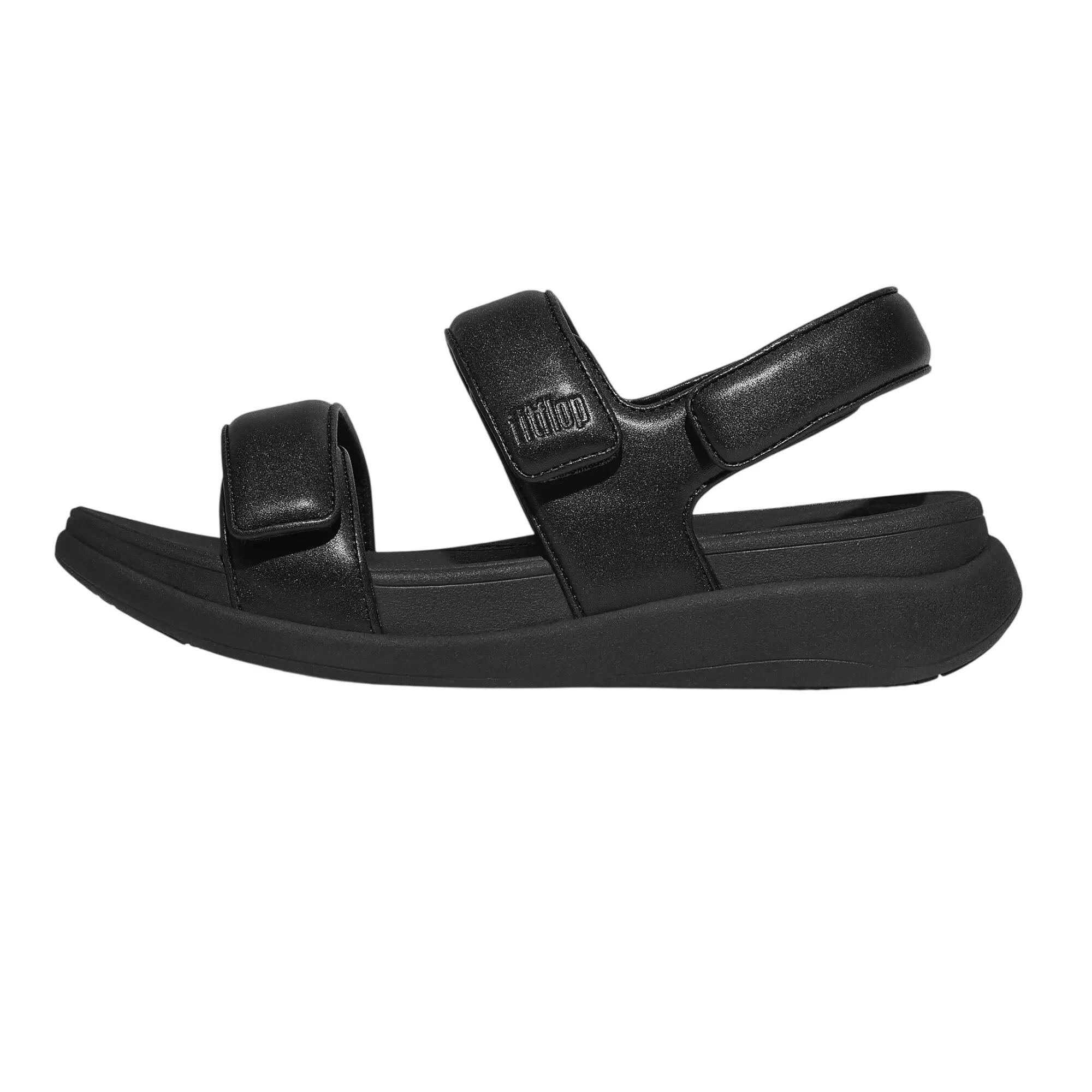 FMode Go Backstrap platte sandalen voor dames (Allemaal zwart) 2/5