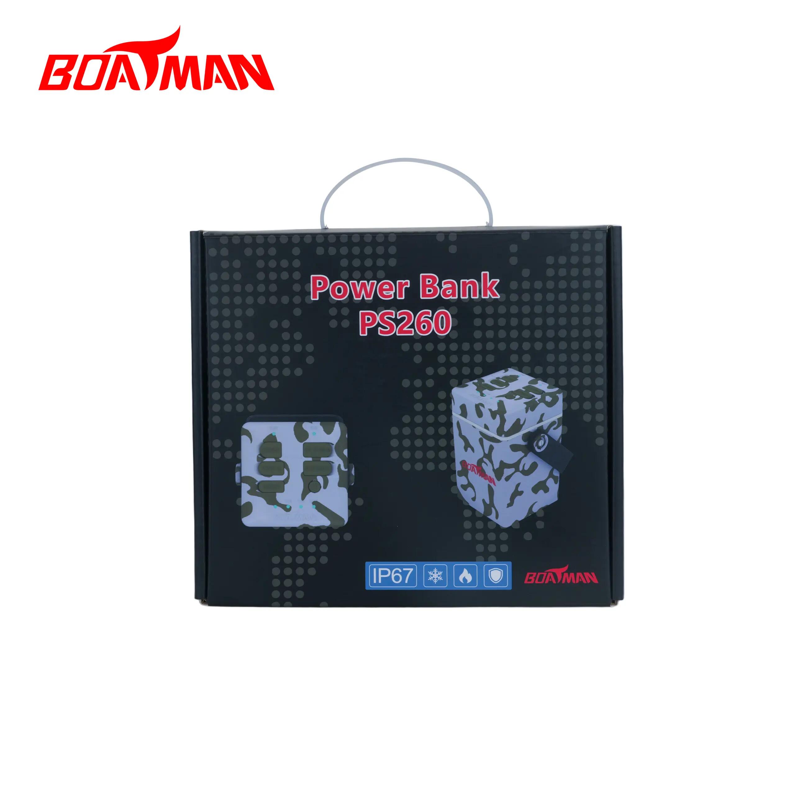 Power Bank Carpfishing 260W 24Ah IP67 Camo PS260 per Bait Boat Boatman 11/15