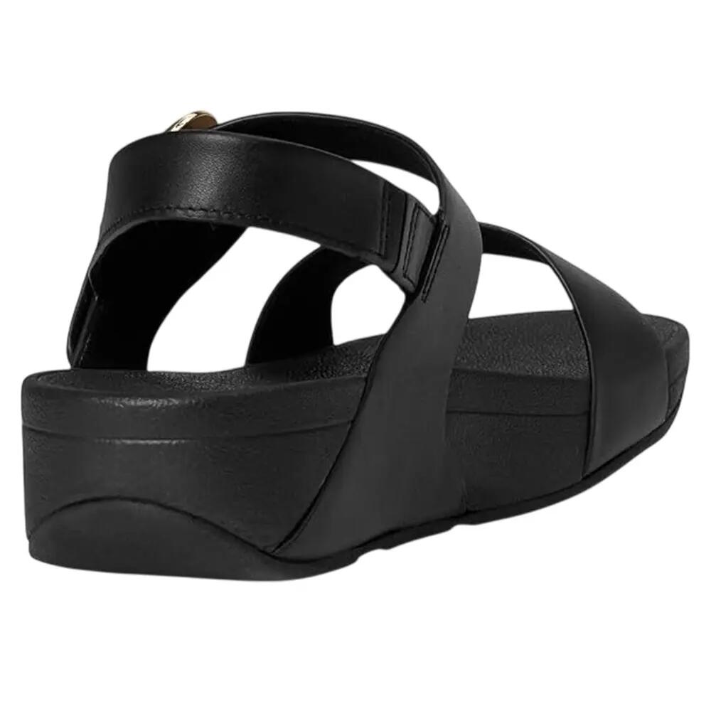 Lulusandalen met leren gesp voor dames (Zwart) 2/6