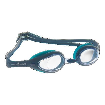 Erwachsenen-Schwimmbrille Training flache Dichtung 3 Nasenstege Vanish blau