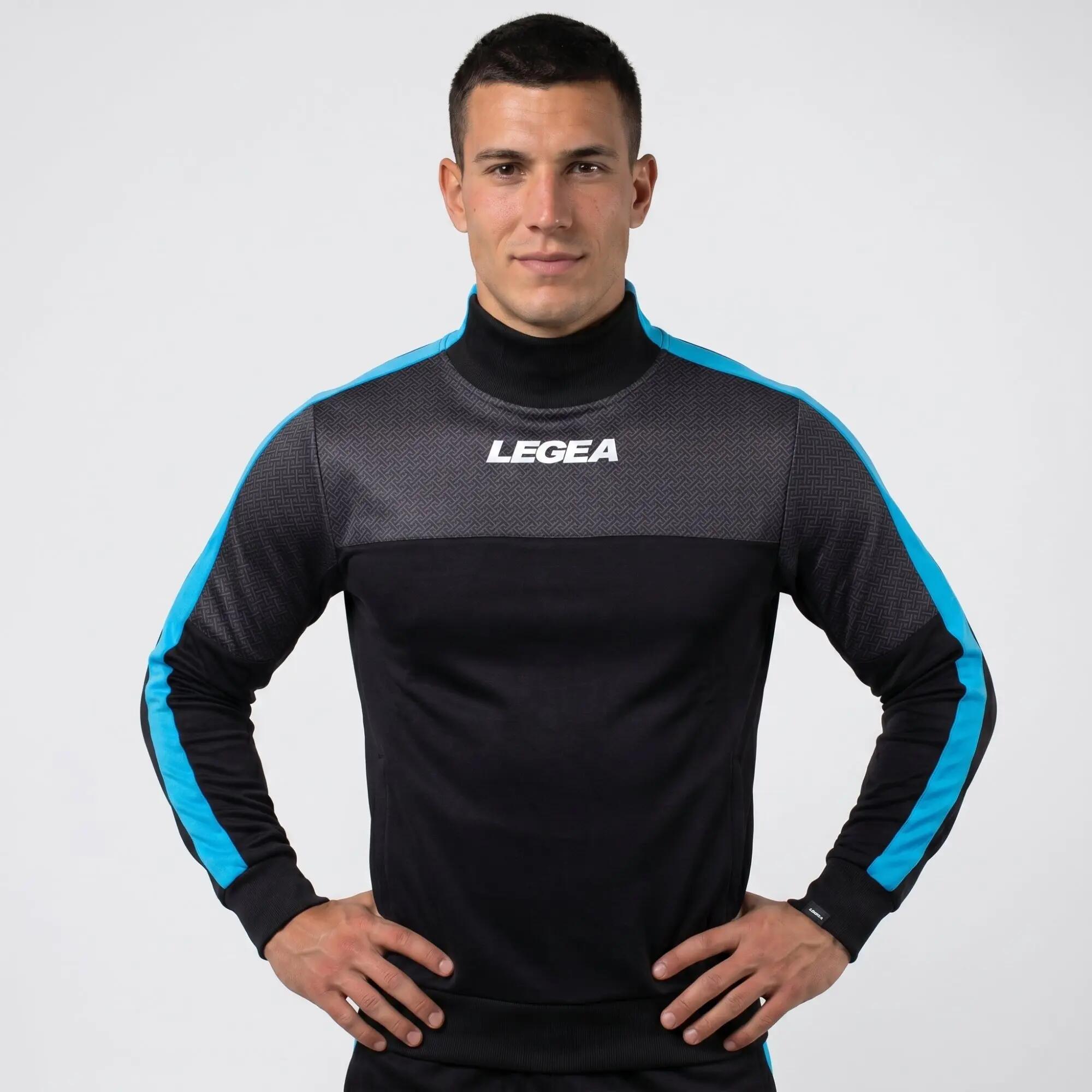 Tuta sportiva unisex Damasco + Tokyo Nero / Celeste fluo 2/8