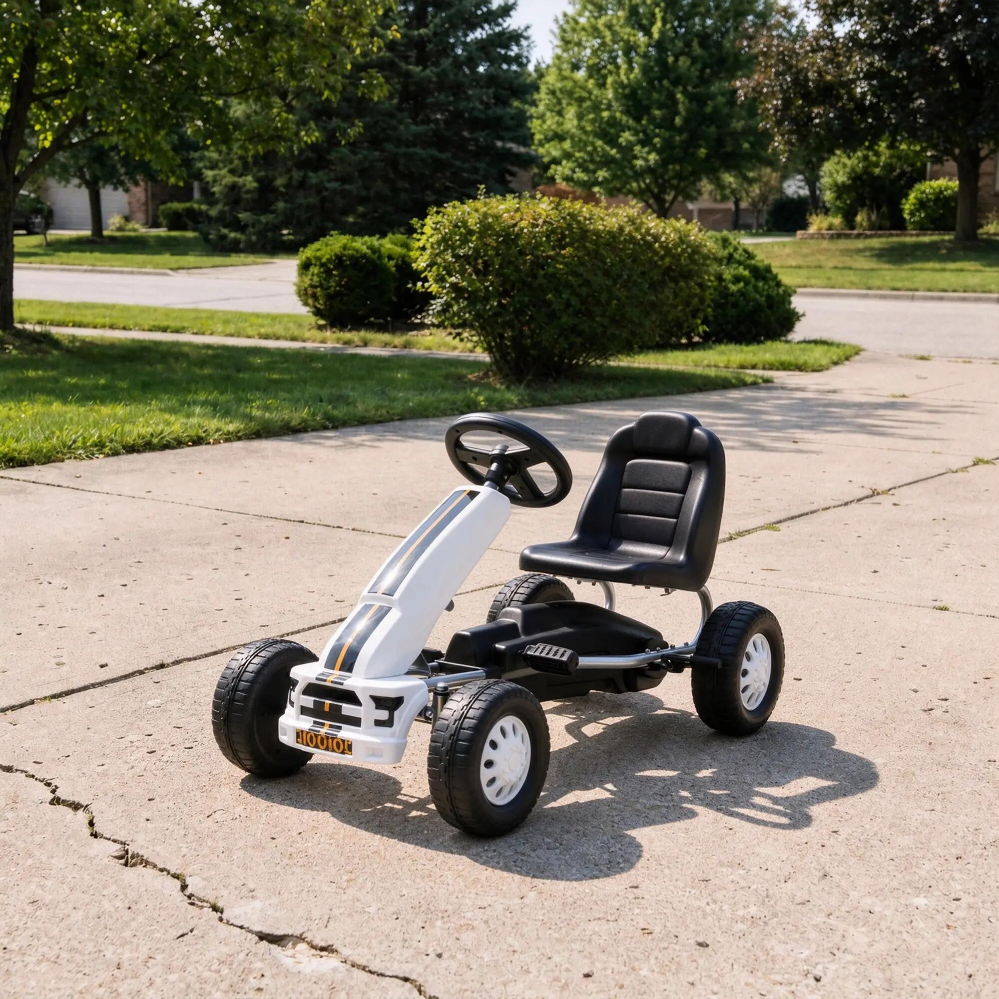 Kart a pedais 83x52x49 cm branco AIYAPLAY 9/9