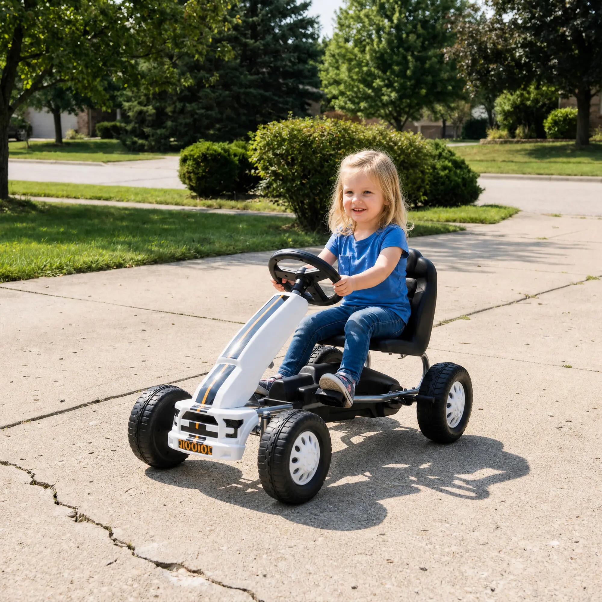 Kart a pedais 83x52x49 cm branco AIYAPLAY 8/9