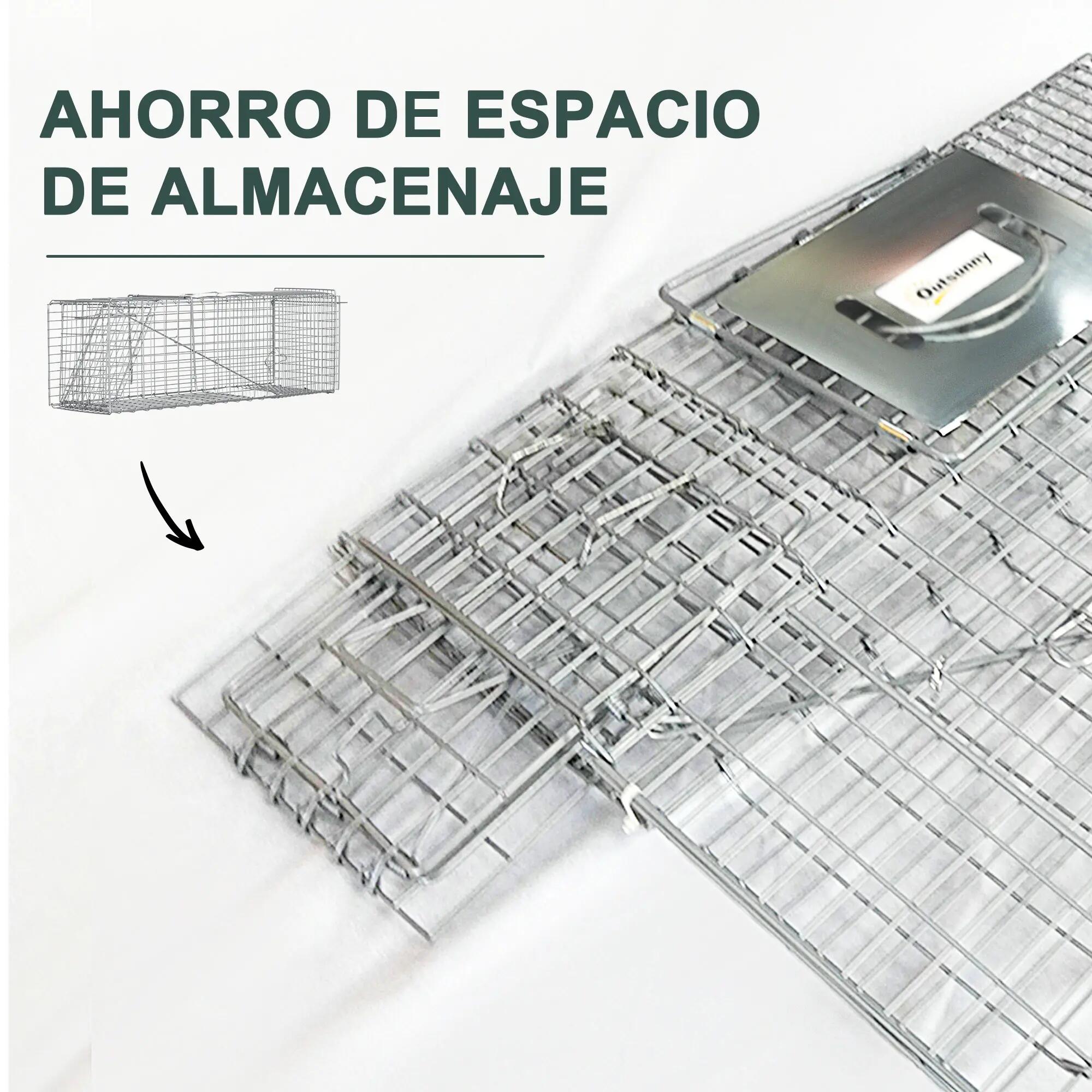 Cage de capture pliable pour animaux vivants, 93 x 31 x 34,5 cm, en fil de fer, 9/9