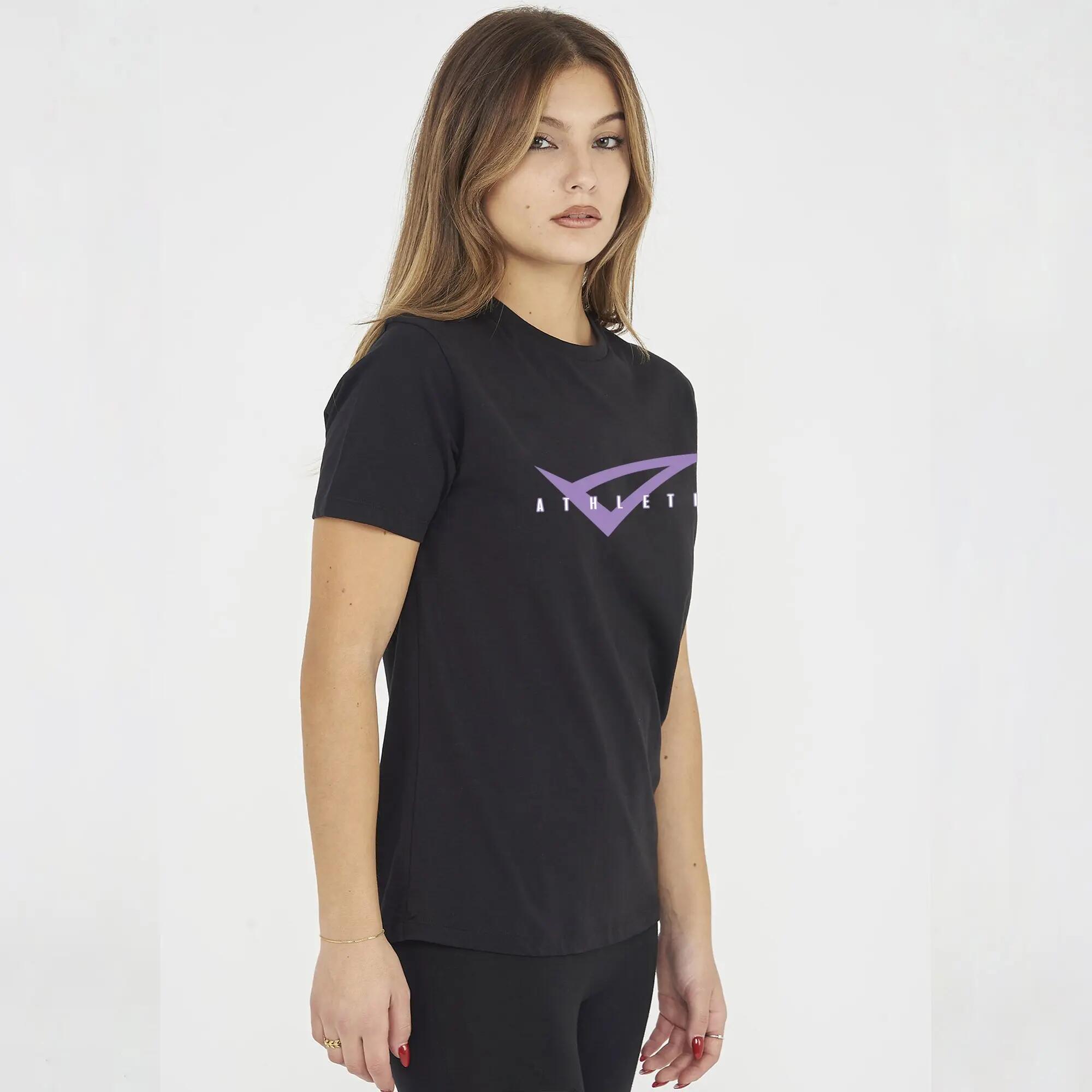 Completo t-shirt e leggings donna Move + Mavery Nero / Lilla / Blu 6/8