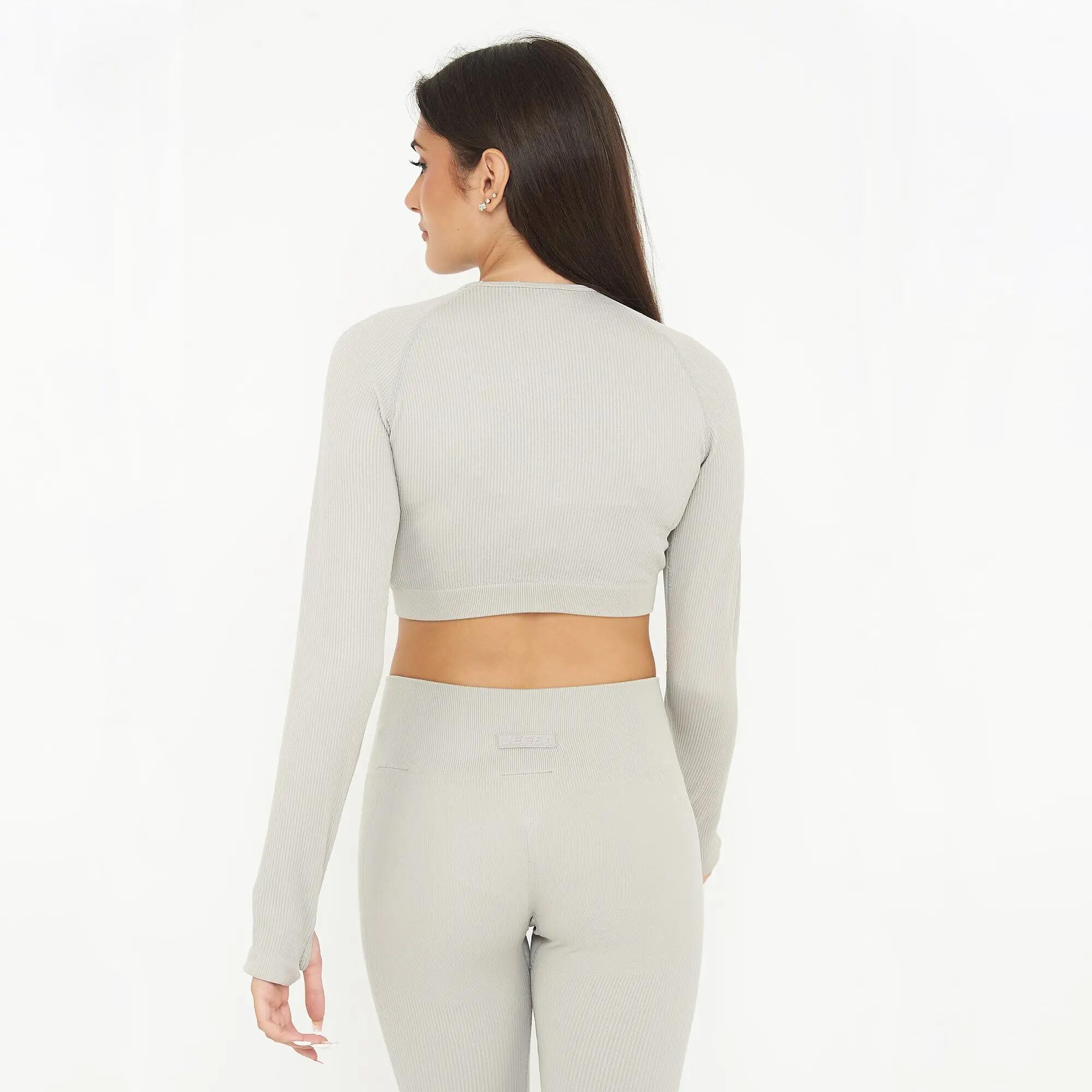 Set shirt met lange mouwen en legging dames Imala Lichtgrijs / Marineblauw 2/8