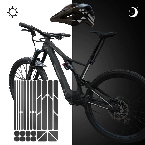 Reflektierende Fahrrad Aufkleber für Rahmen, Anhänger & Helm
