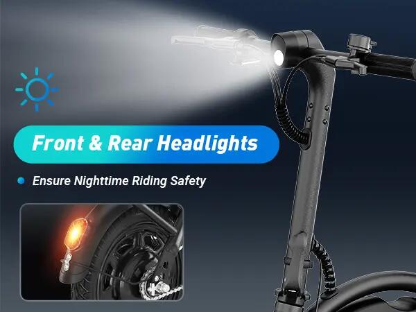 Bicicleta eléctrica para adultos D3F MINI: neumático de 14" | Batería 36V 7,8Ah 9/13