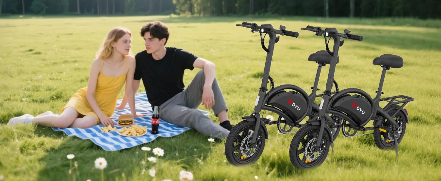 Bicicleta eléctrica para adultos D3F MINI: neumático de 14" | Batería 36V 7,8Ah 13/13