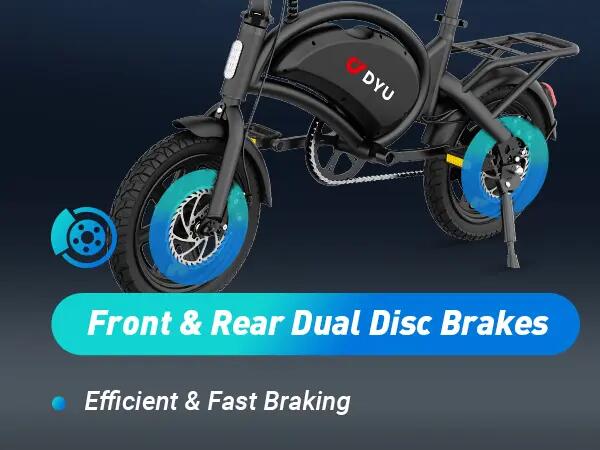 Bicicleta eléctrica para adultos D3F MINI: neumático de 14" | Batería 36V 7,8Ah 10/13