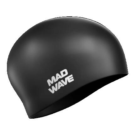 Damen-Badekappe Silikon für lange Haare Training Long Hair schwarz