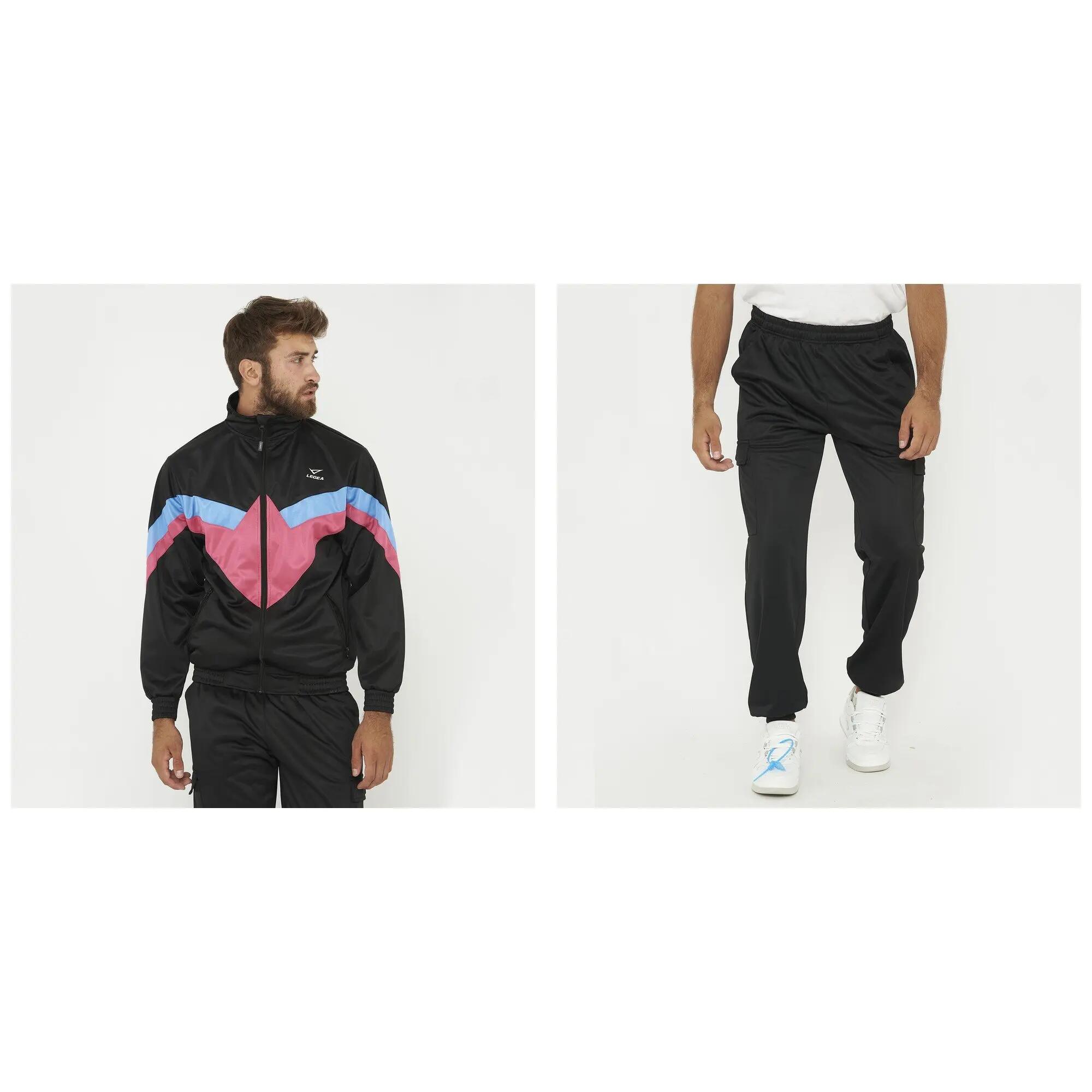 Survêtement homme Loose + P-CARGO Noir / Fuchsia 1/8