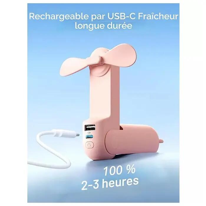 Ventilateur portable LIFE 8 PLUS 4000 MAh rose 2/5