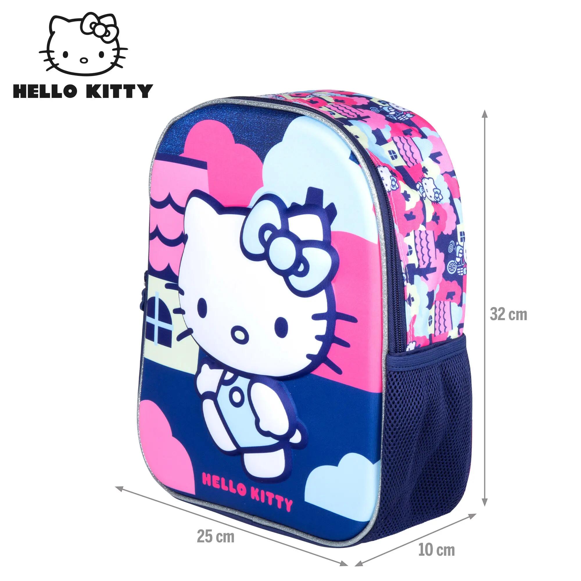 Hello Kitty Mochila pré-escolar 3D 25x10x32 cm + 3 anos 4/7
