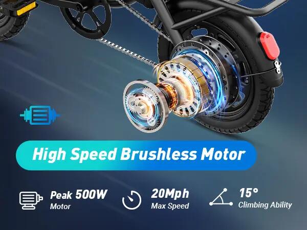 Bicicleta eléctrica plegable DYU D3FMINI con batería de 36 V y 7,8 Ah 4/7