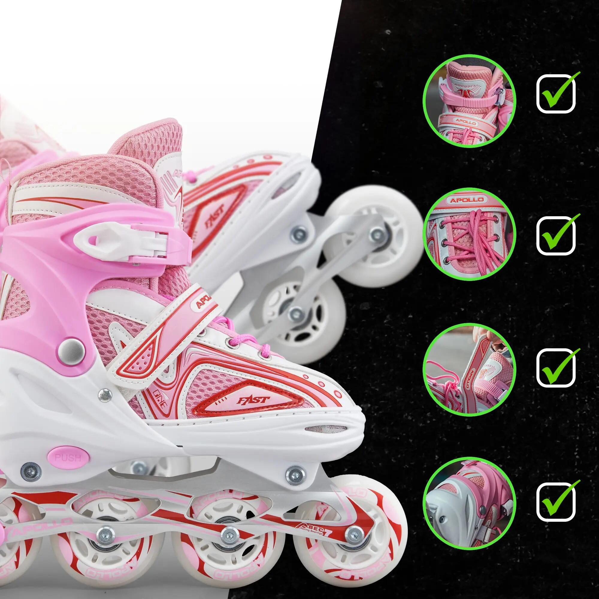 Apollo Super Quad LED ABEC7 regulowane rolki dziecięce 4/7
