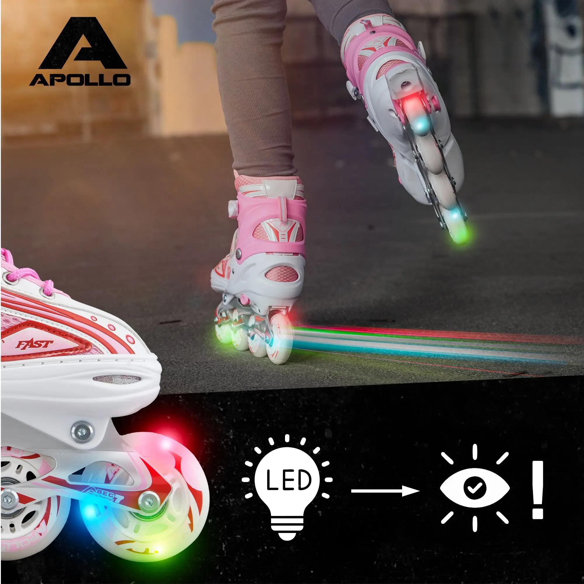 Apollo Super Quad LED ABEC7 regulowane rolki dziecięce 3/7