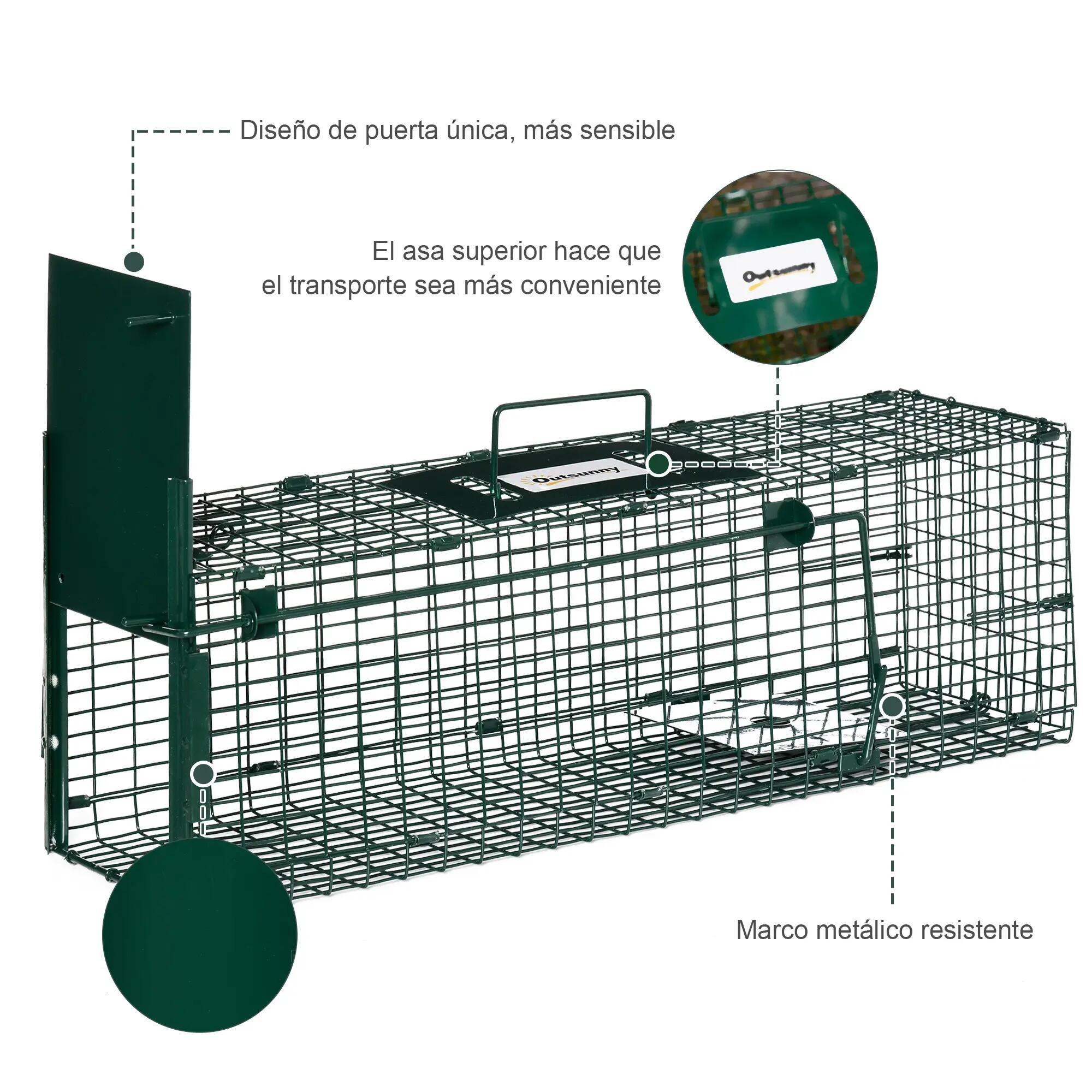 Cage de capture pour animaux vivants avec porte, cage métallique avec poignée po 8/9