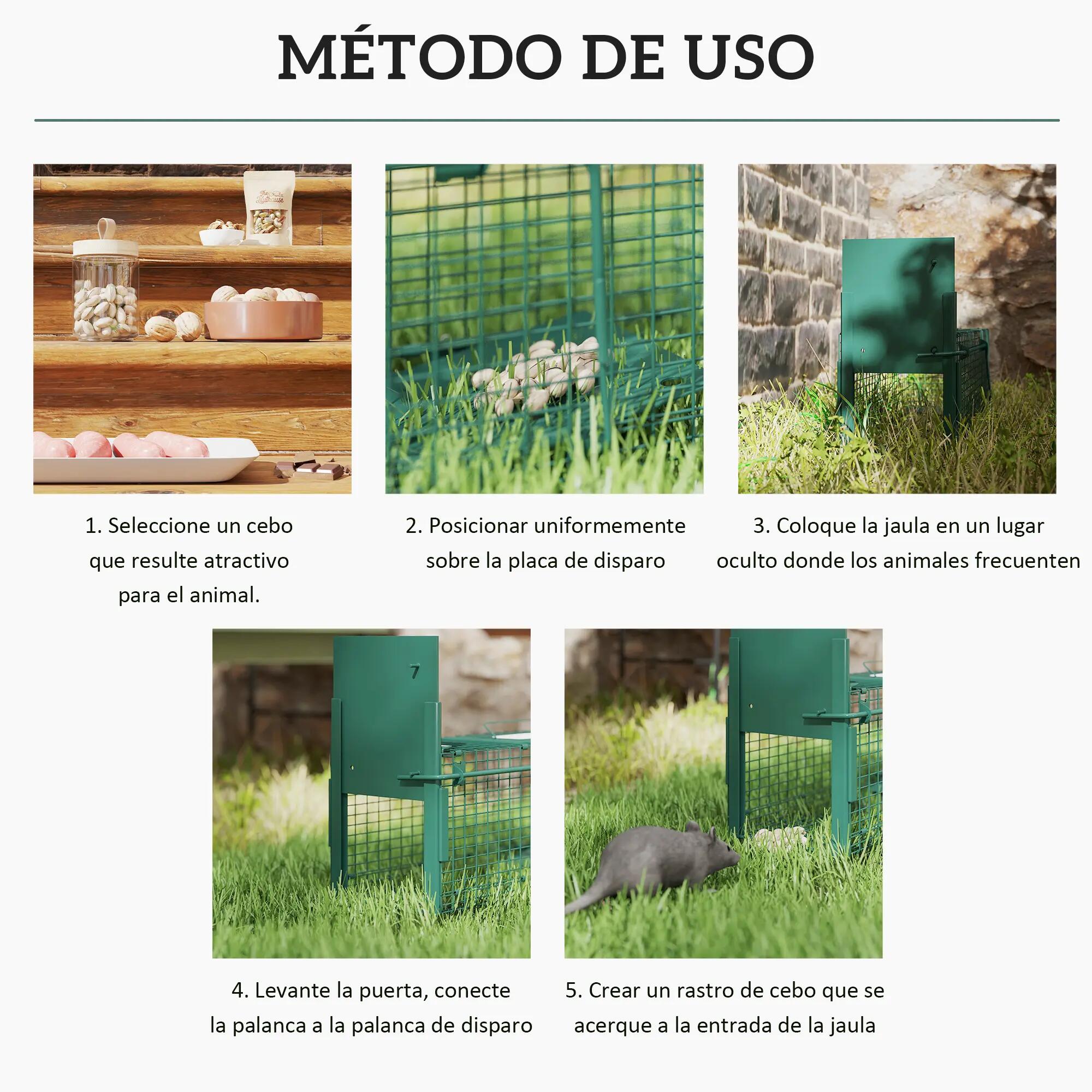 Cage de capture pour animaux vivants avec porte, cage métallique avec poignée po 7/9