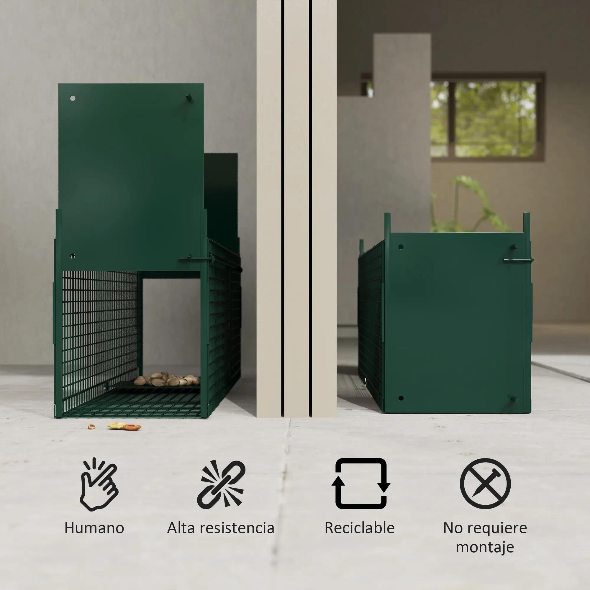 Cage de capture pour animaux vivants à 2 portes, en métal avec poignée, pour lap 7/9