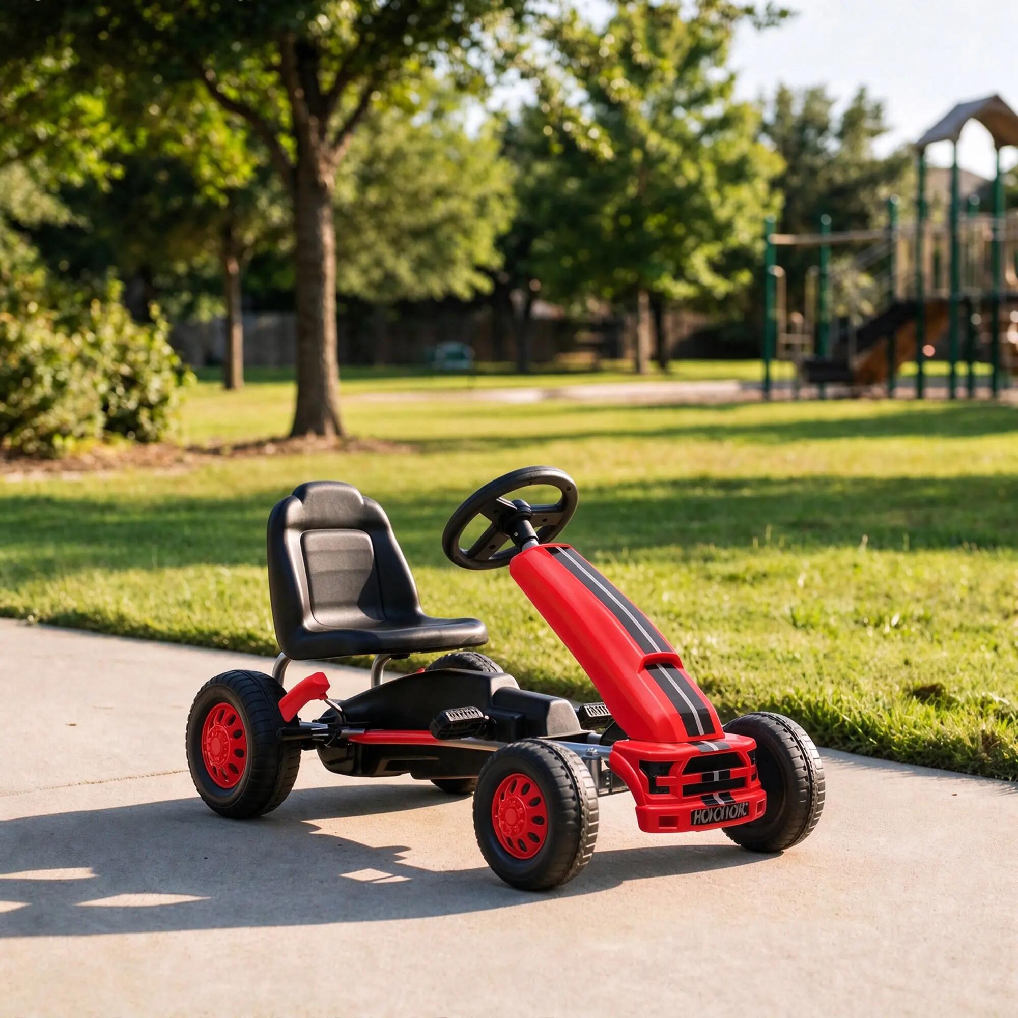 Kart a pedais 83x52x49 cm vermelho AIYAPLAY 9/9