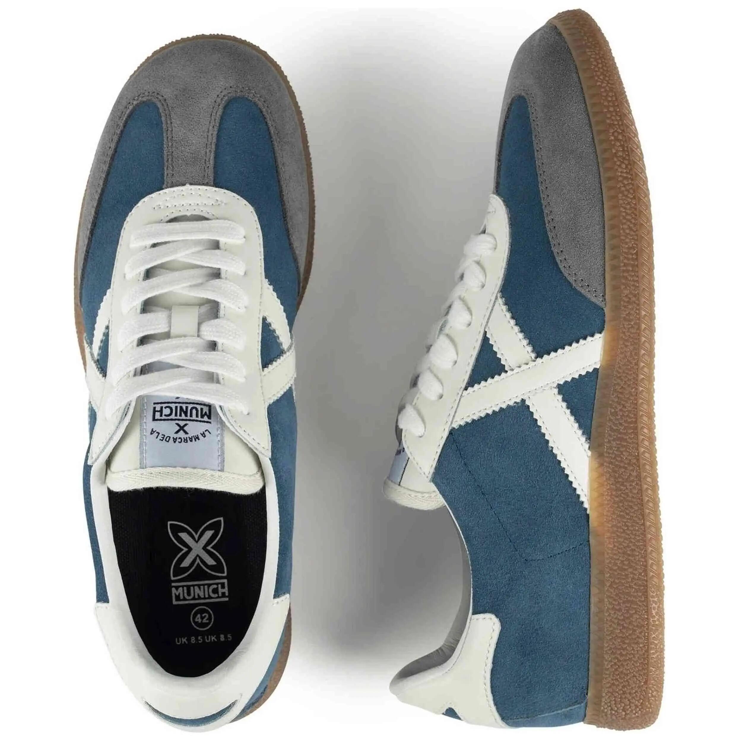 Zapatillas Munich modelo Barru "Azul denim y gris" para hombre 4/5