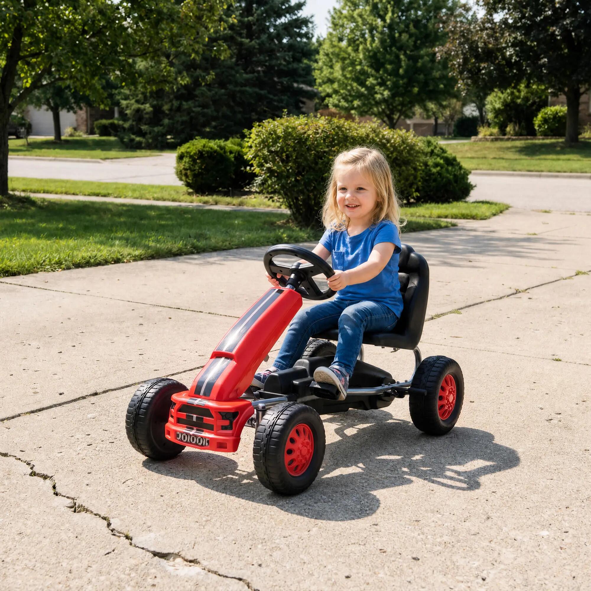 Kart a pedais 83x52x49 cm vermelho AIYAPLAY 8/9