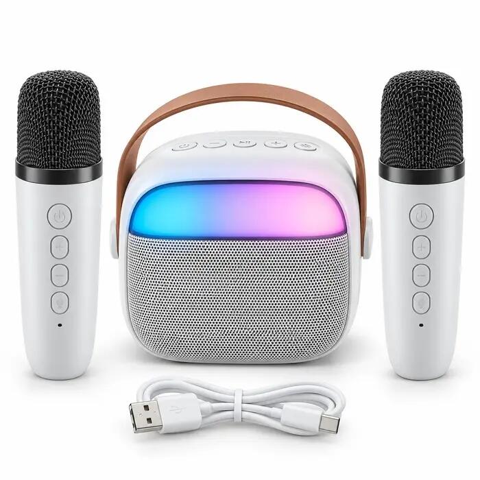 Enceinte Bluetooth Karaoké avec 2 micros 3/7