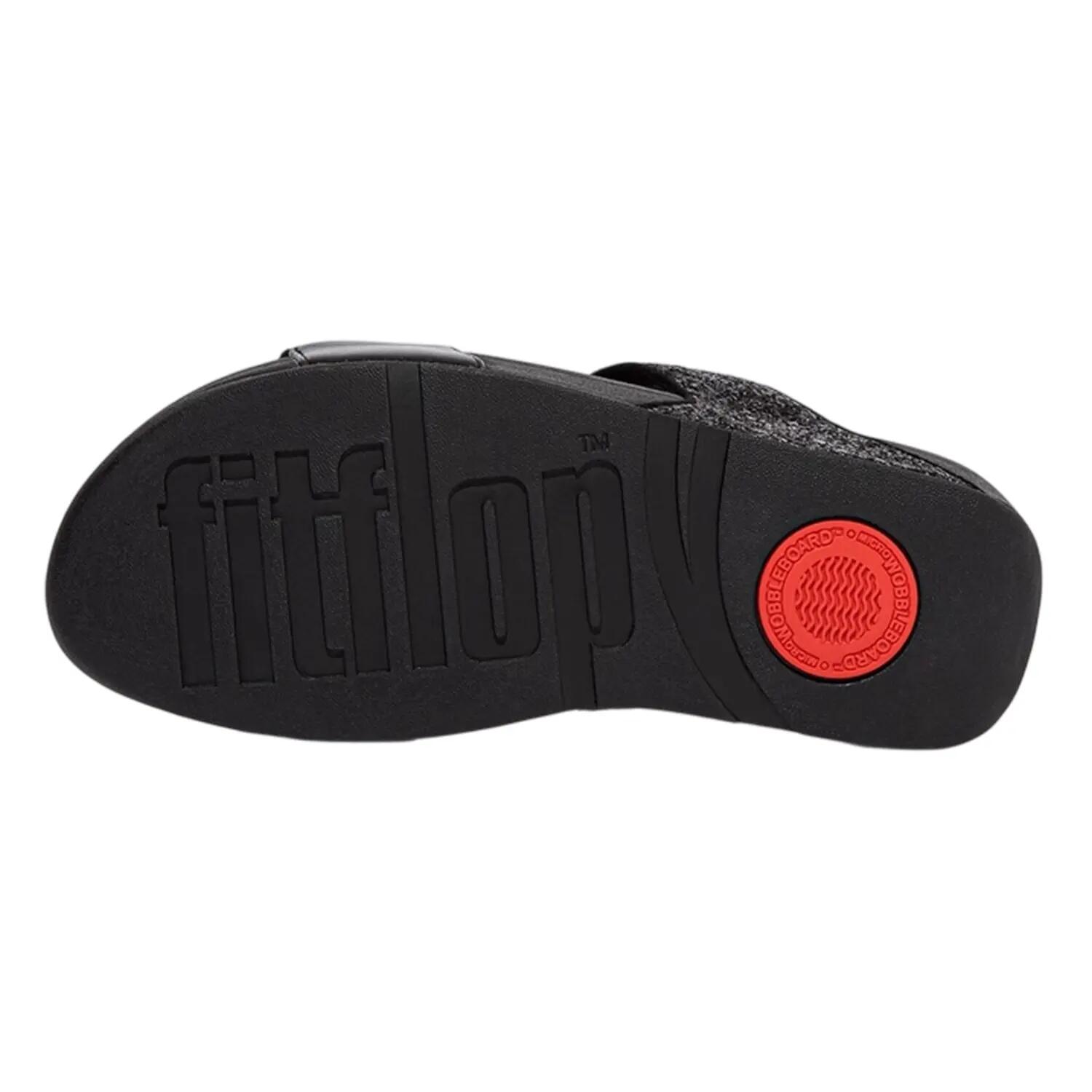 Luluglittersandalen voor dames (Zwart) 3/4