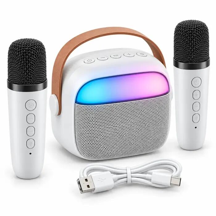 Enceinte Bluetooth Karaoké avec 2 micros 2/7