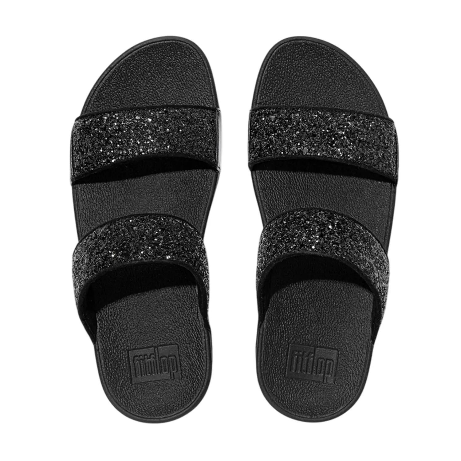 Luluglittersandalen voor dames (Zwart) 2/4