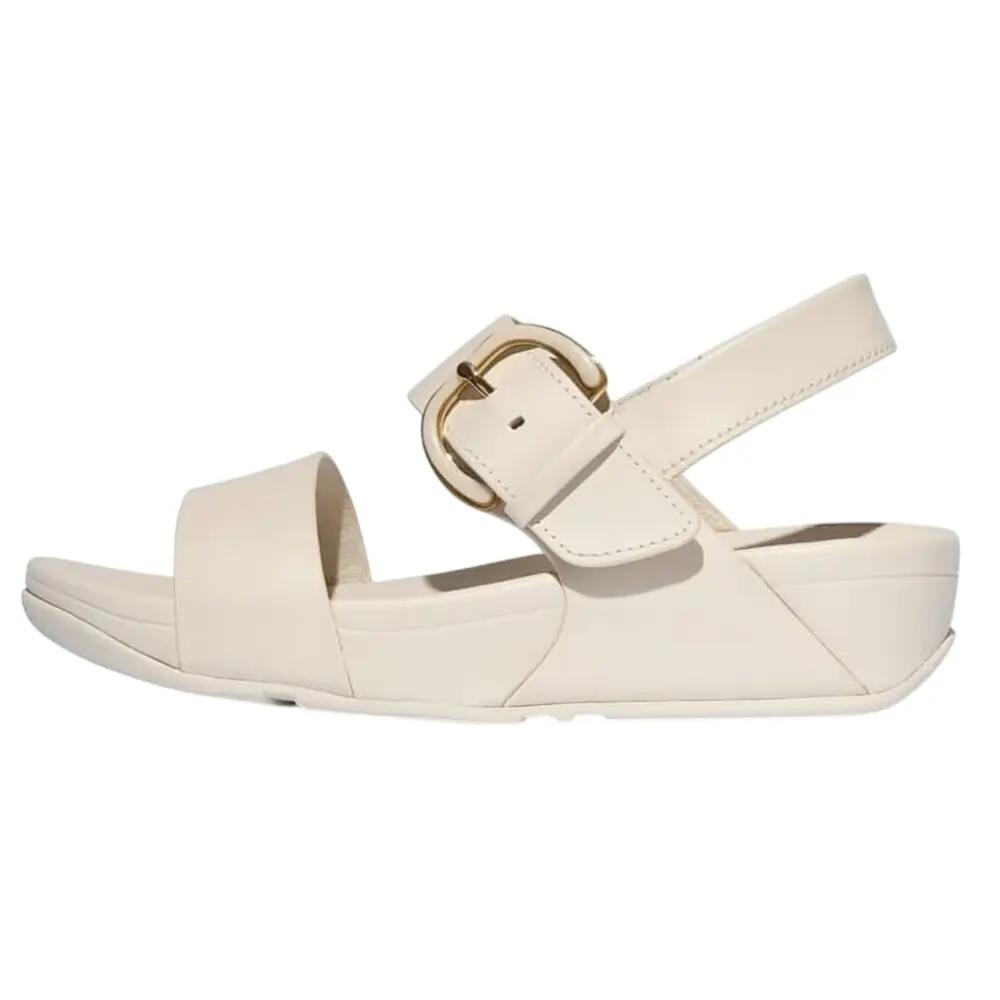 Lulusandalen met leren gesp voor dames (Parijs Beige) 2/6