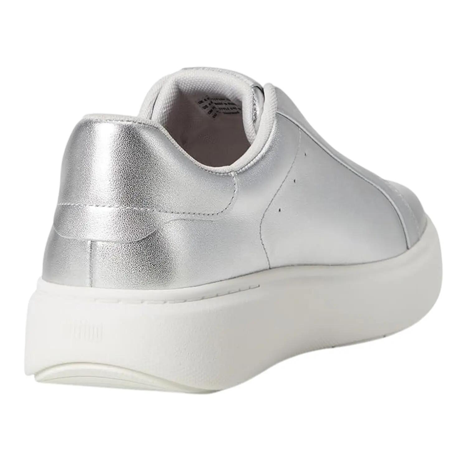 RTG leren sneakers zonder veters voor dames (Zilver) 2/5
