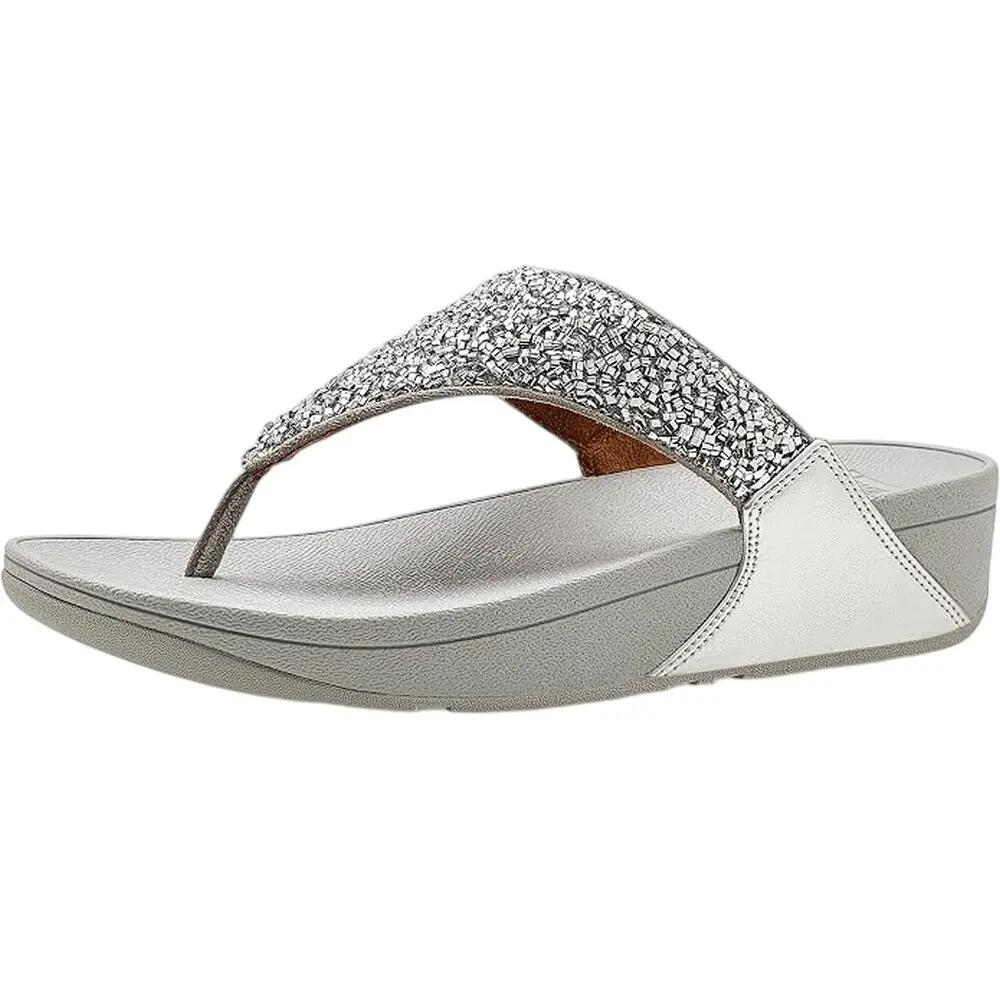 Sandales Motif/style Scintillant LULU Femme (Argenté) 6/6
