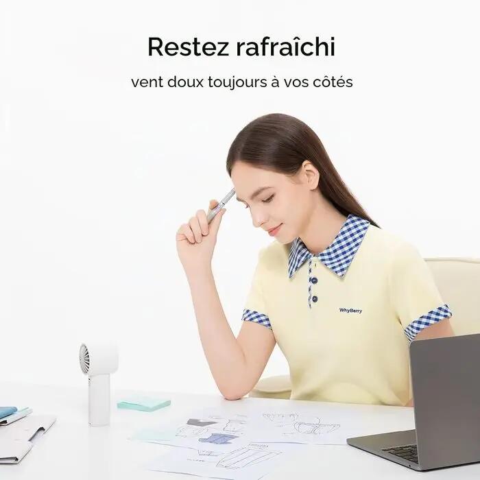 Ventilateur portatif rechargeable LIFE 10 4000mAh Bleu 3/5