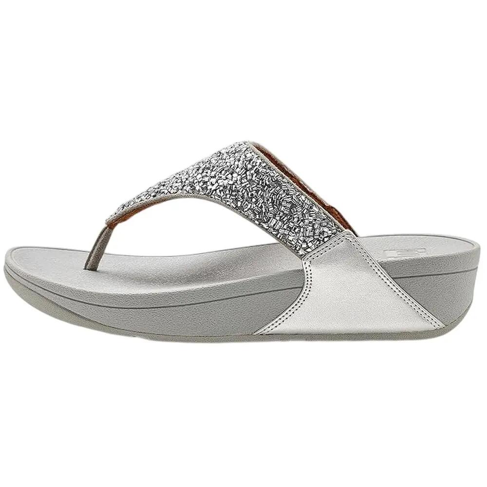 Sandales Motif/style Scintillant LULU Femme (Argenté) 3/6