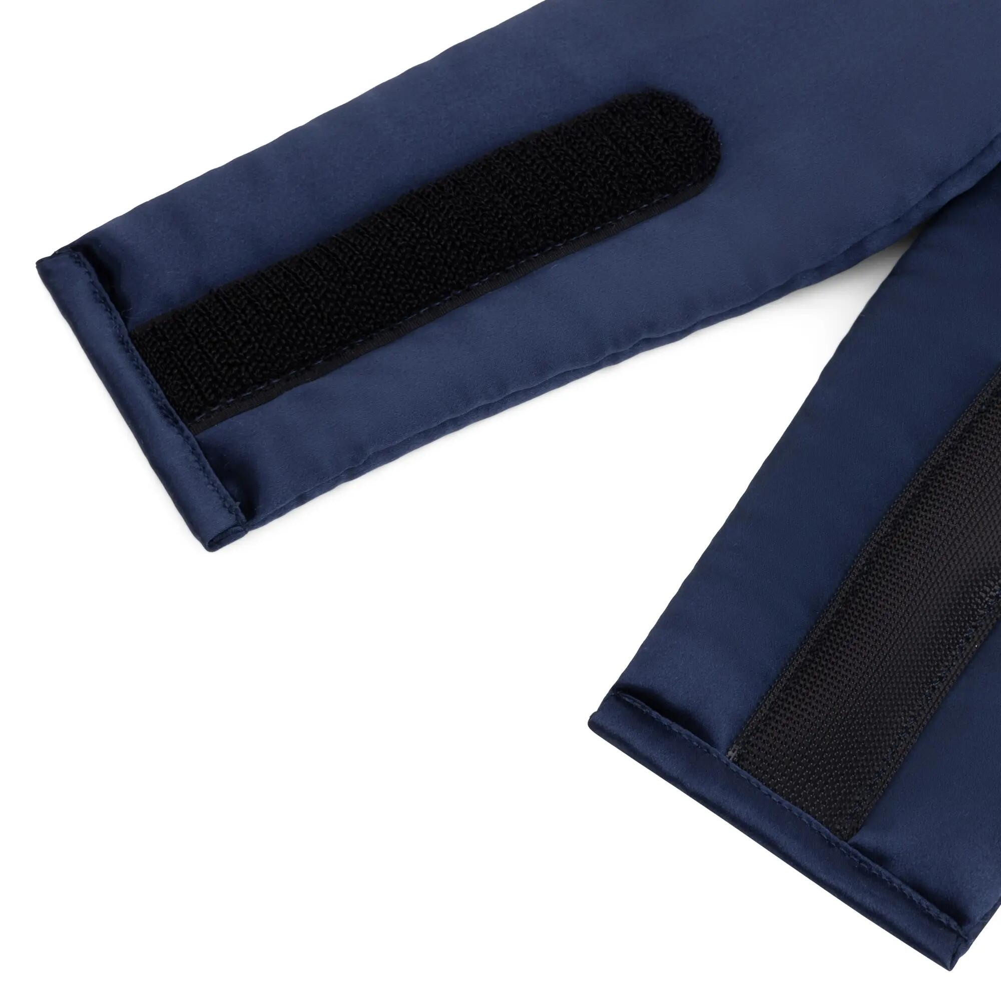 Masque de sommeil en soie - Occultant - Réglable - OEKO-TEX - Bleu Foncé 3/4