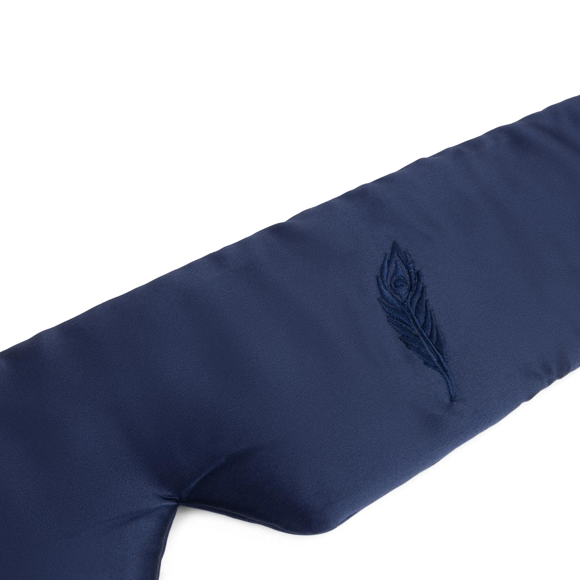 Masque de sommeil en soie - Occultant - Réglable - OEKO-TEX - Bleu Foncé 2/4