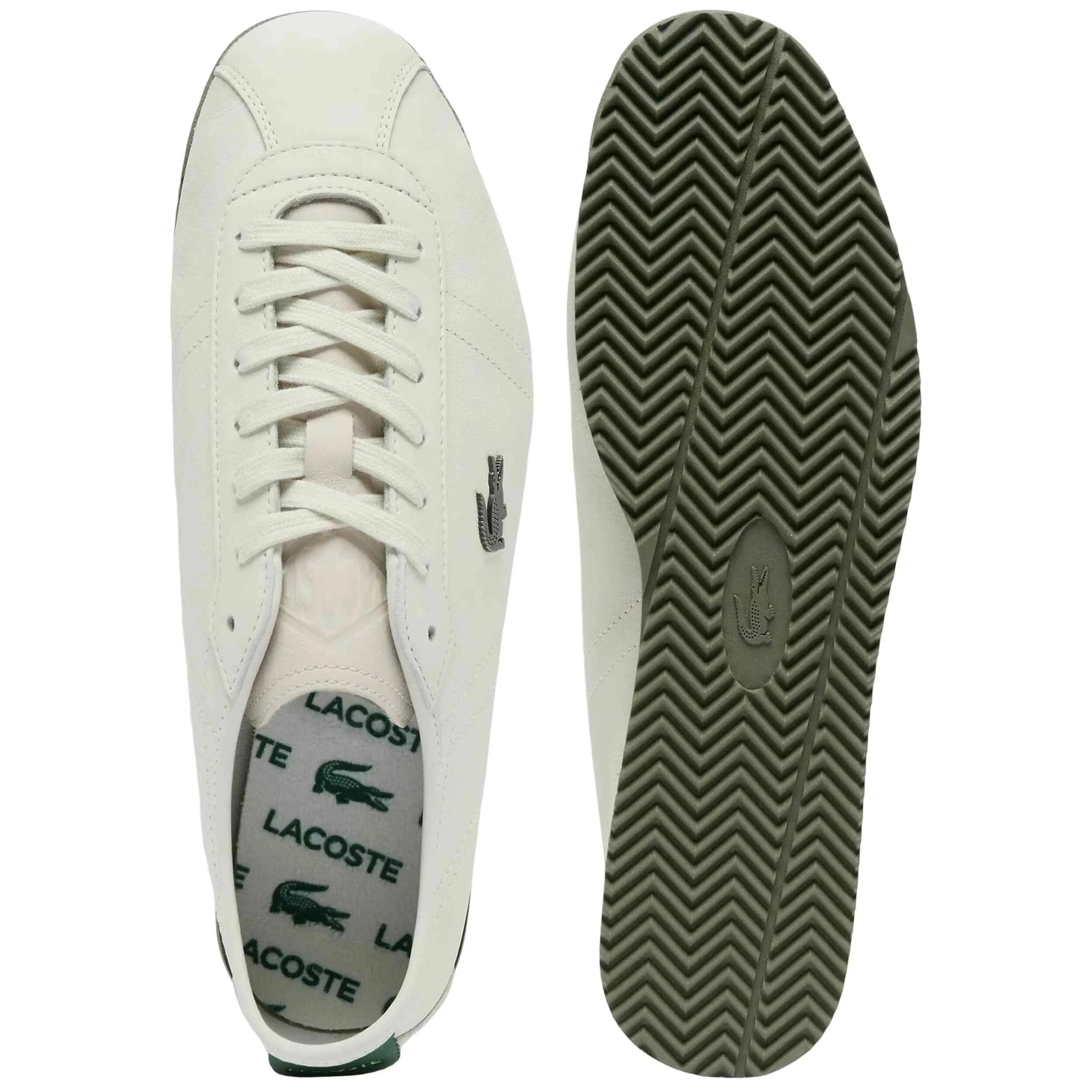 Scarpe Lacoste modello Club-Low "Off White / Khaki" per uomini 5/5