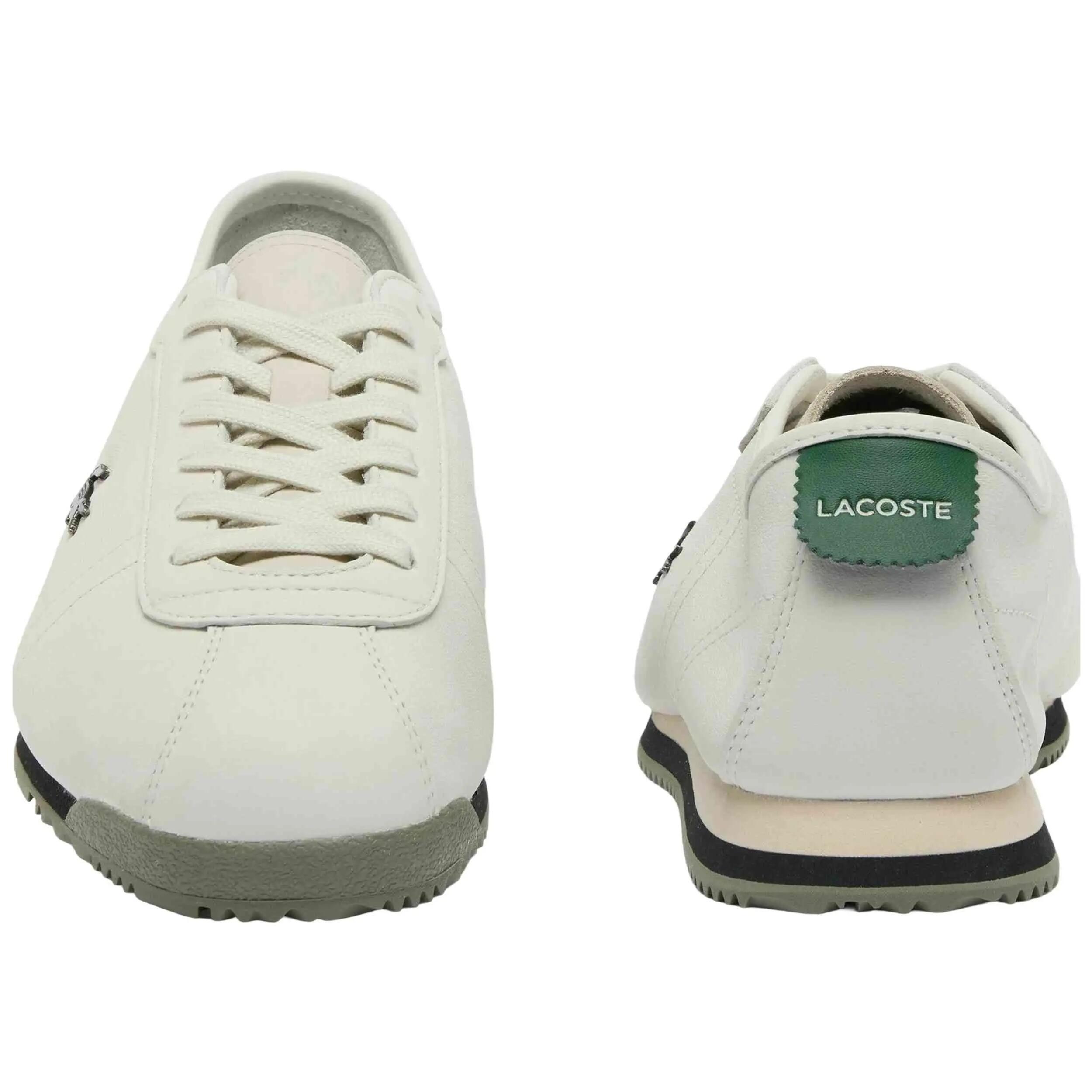 Scarpe Lacoste modello Club-Low "Off White / Khaki" per uomini 3/5