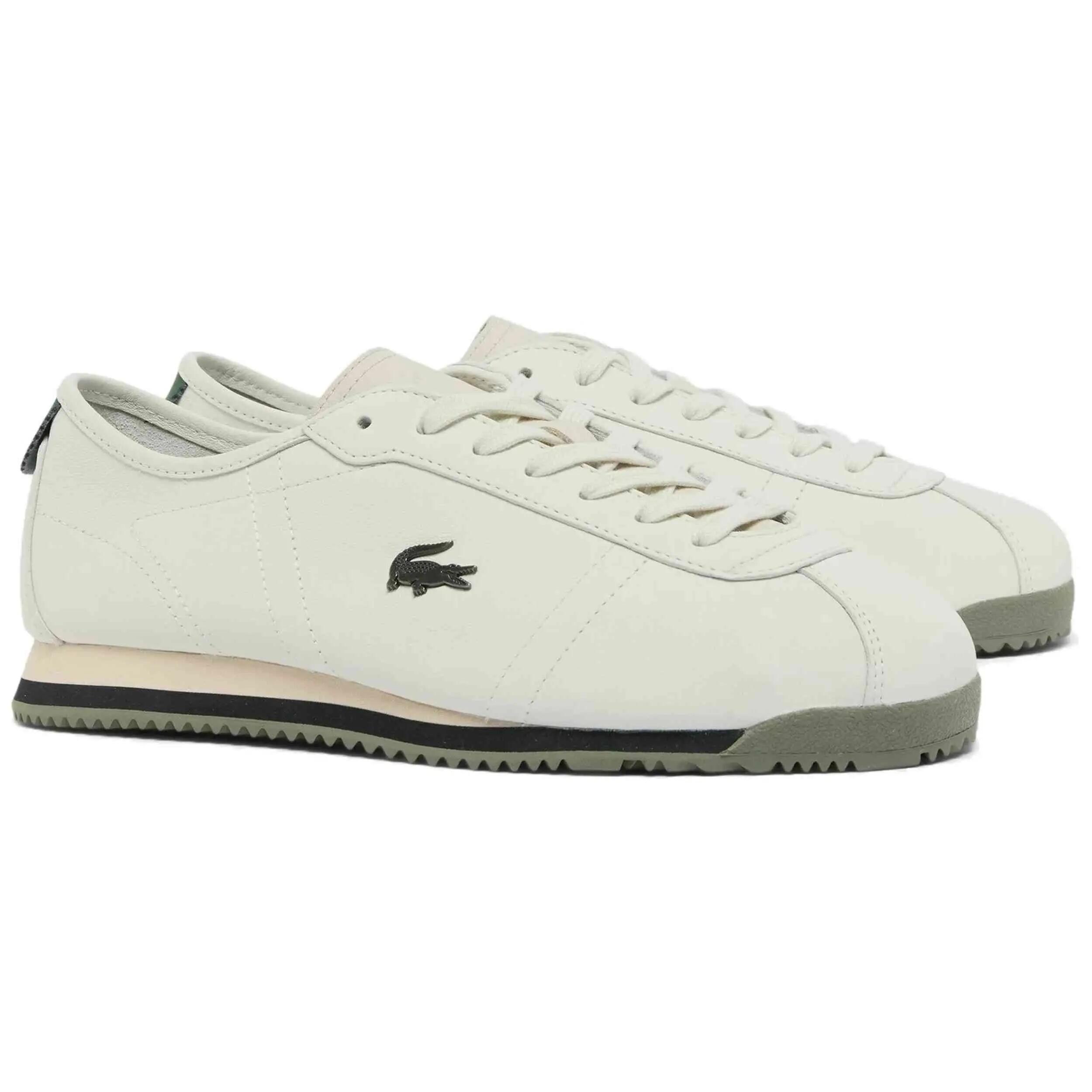 Scarpe Lacoste modello Club-Low "Off White / Khaki" per uomini 2/5