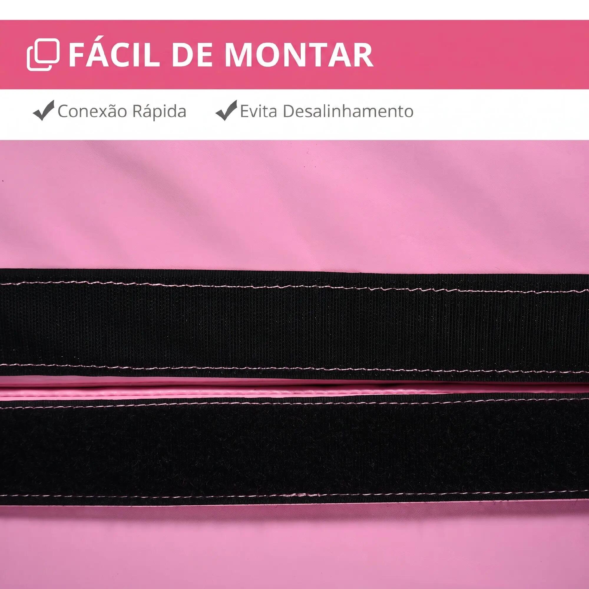 Tapete para pole dance 150x150x5 cm rosa HOMCOM 5/7