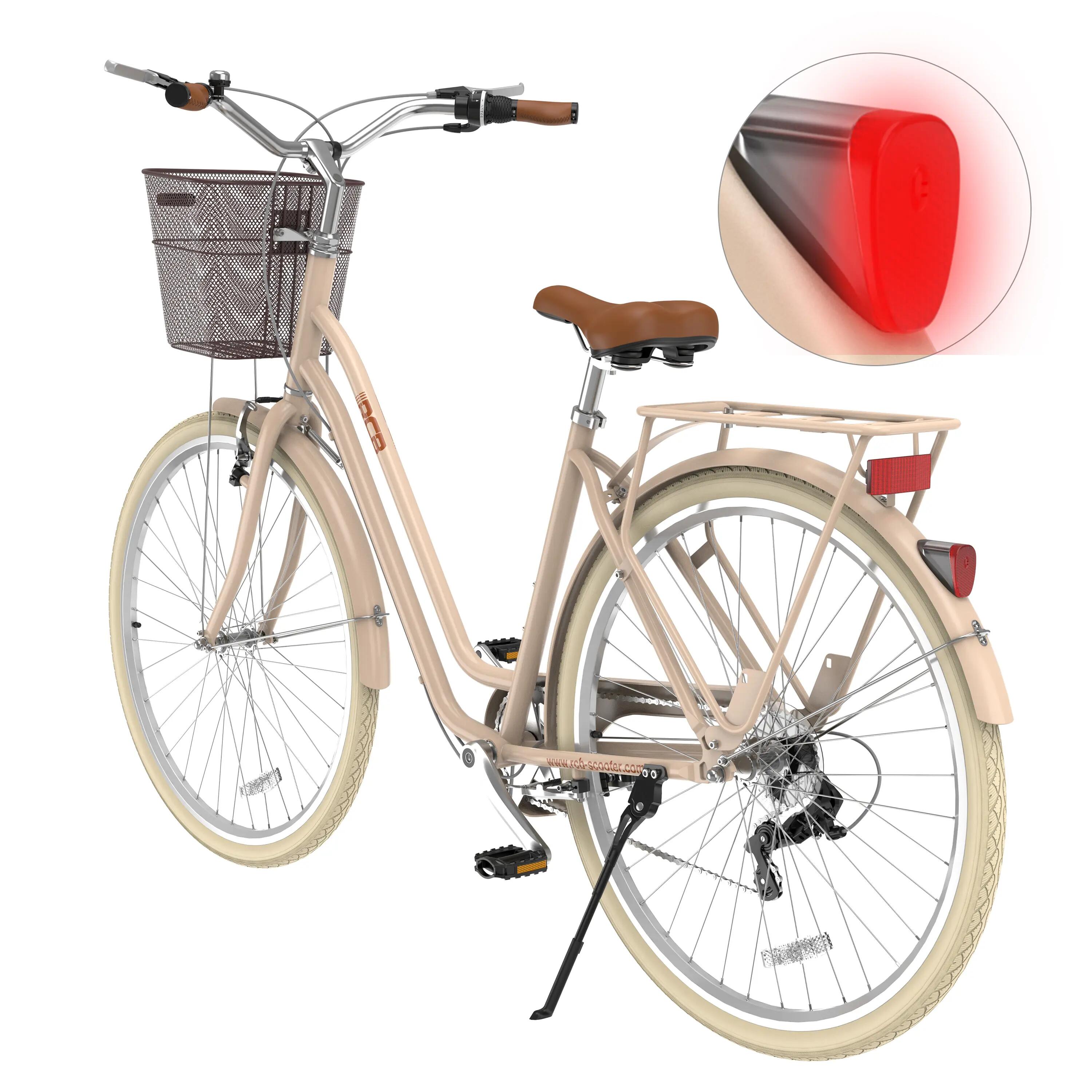 City Bike GK6,28" Low Step Ladies Aluminium 6-Speed Bike, Basket & Rear Rack 2/10