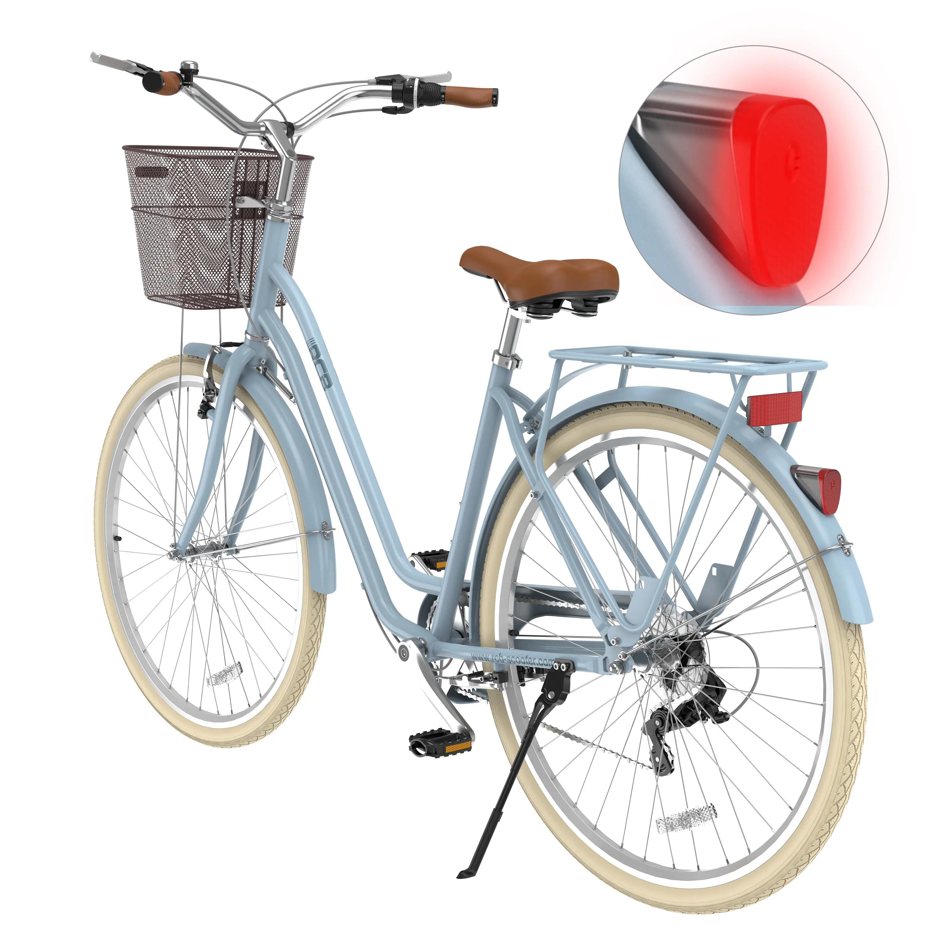 City Bike GK6,28" Low Step Ladies Aluminium 6-Speed Bike, Basket & Rear Rack 2/10