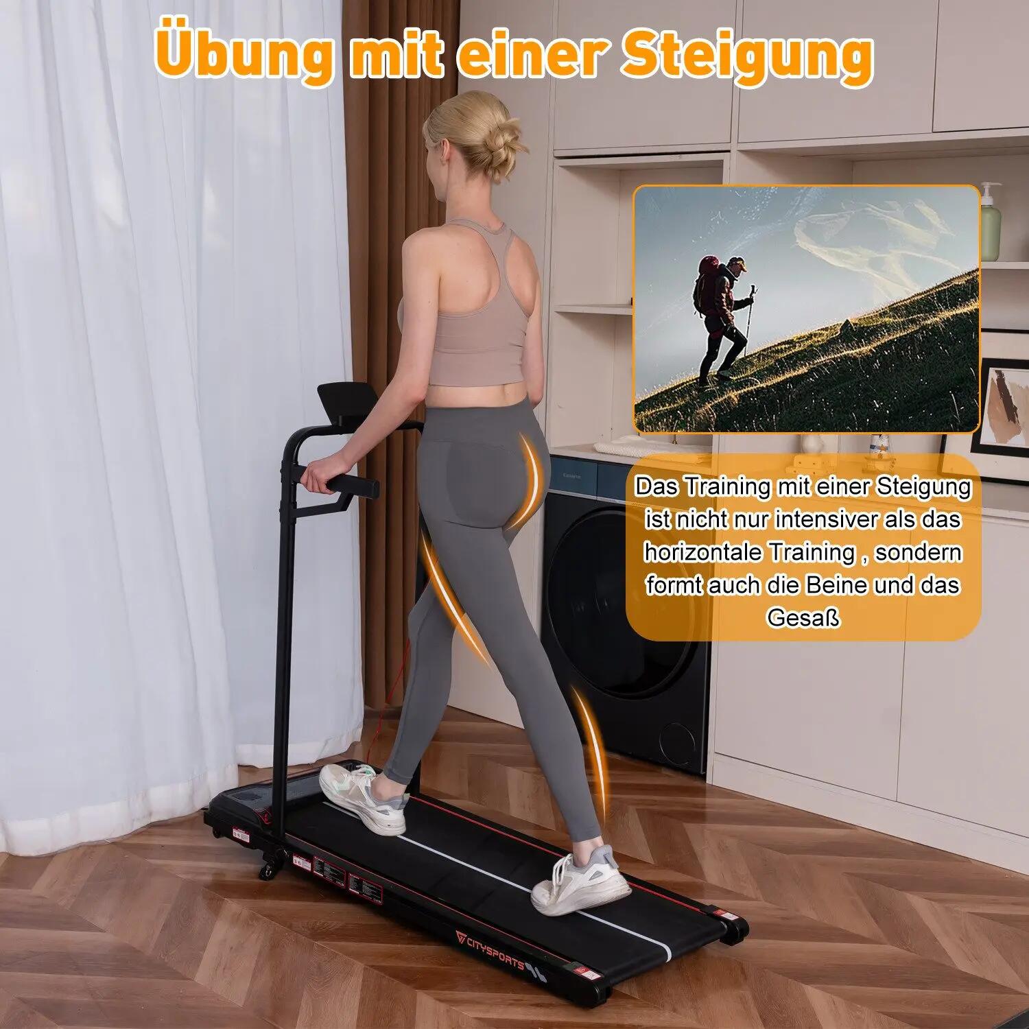 Laufband mit 13,41 % Steigung. 440 W, 6,0 km/h, Bluetooth, abnehmbare Armlehnen 7/7