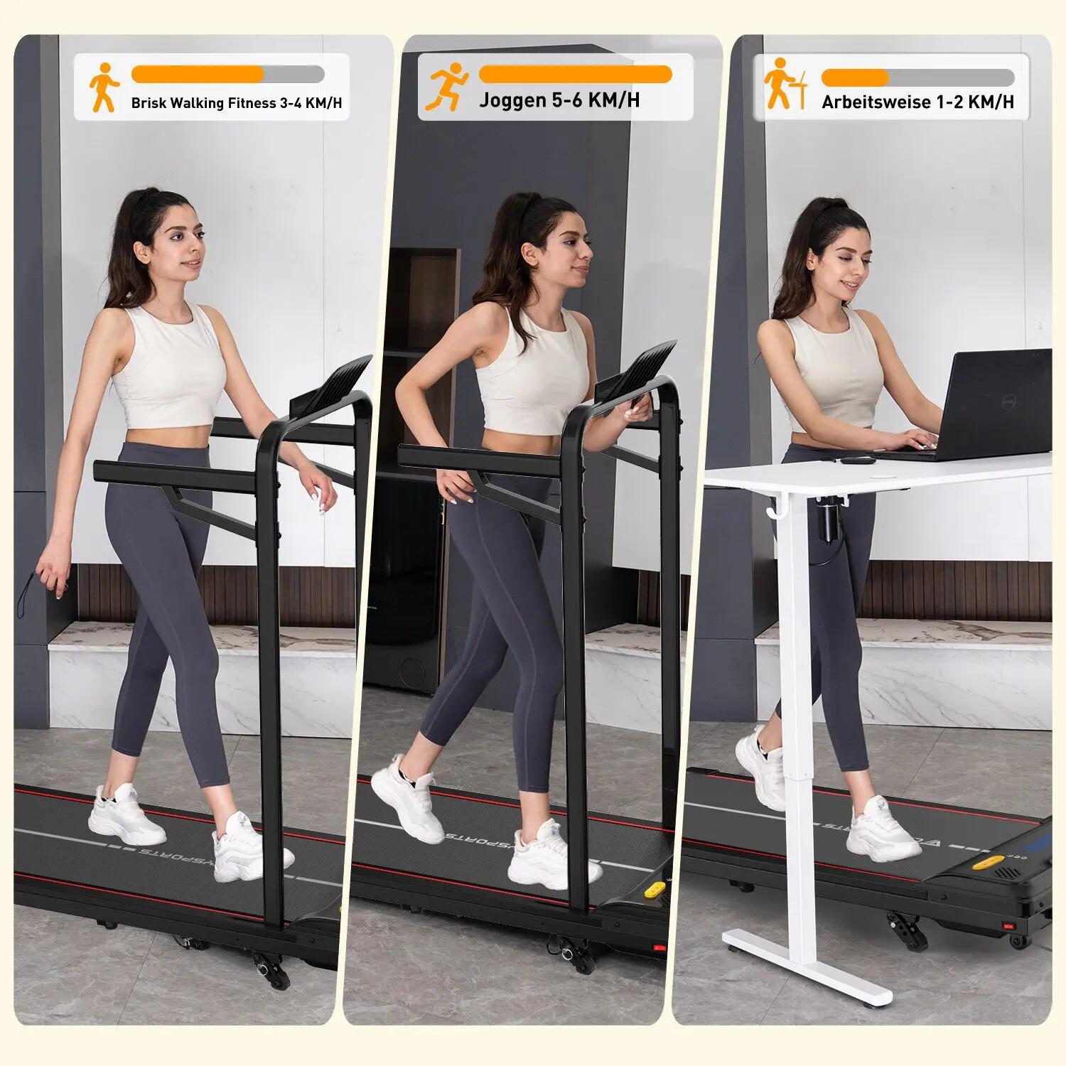 Laufband mit 13,41 % Steigung. 440 W, 6,0 km/h, Bluetooth, abnehmbare Armlehnen 2/7