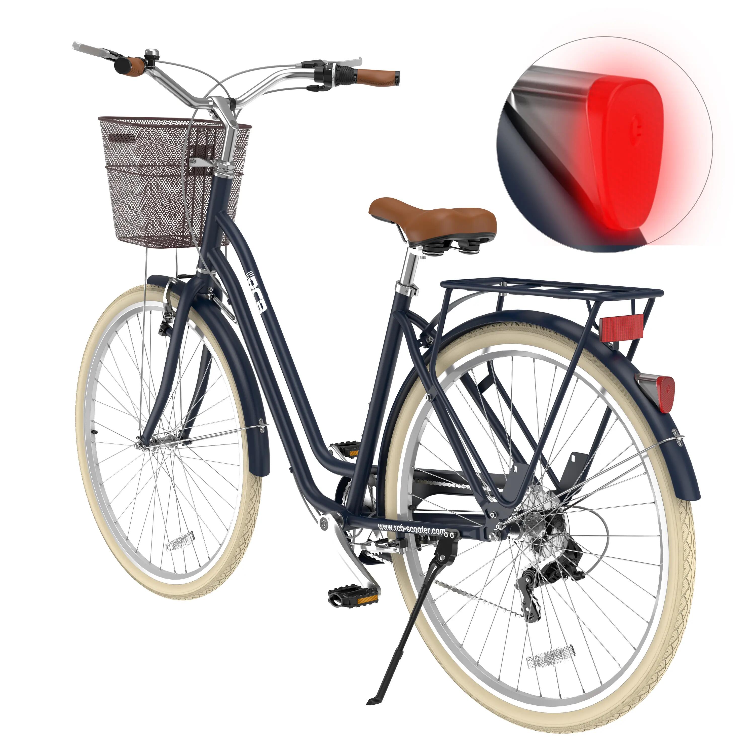 City Bike GK6,28" Low Step Ladies Aluminium 6-Speed Bike, Basket & Rear Rack 2/10